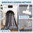 2x6 Washable Neutral Runner Rug – Minimalist Bordered Print, Non-Slip TPR Backing, Soft Thin Mat for Entryway, Kitchen (Black)-1864265666