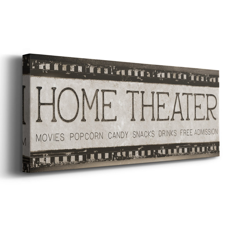 Cinéma maison sur toile, H 12 po x l 30 po x P 1,5 po
