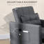Fauteuil-lit convertible 3 en 1, canapé-lit simple multifonctionnel, fauteuil-lit escamotable avec dossier réglable, coussin et poches, gris