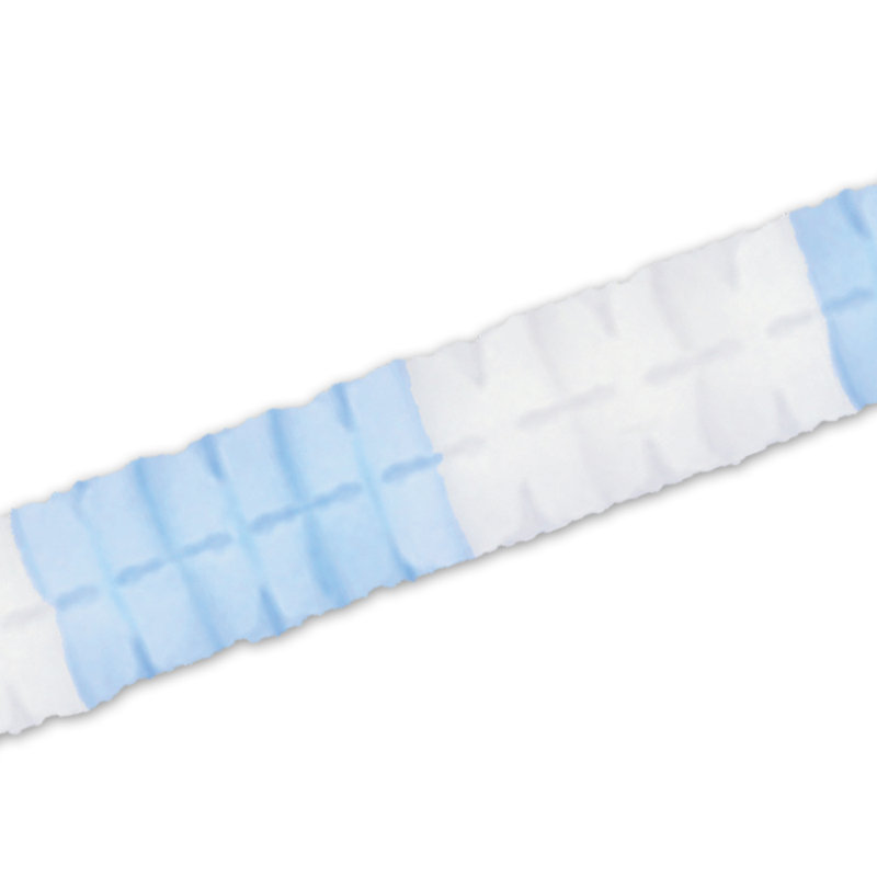 Guirlande Pkgd Leaf - paquet de 12, Bleu clair / blanc