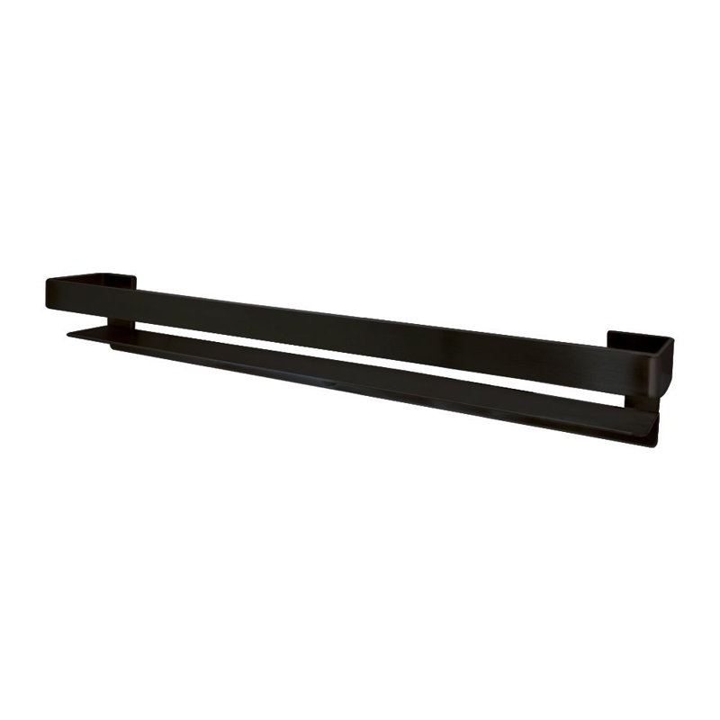 Tablette de douche en acier inoxydable 30 po Jocelyn, Noir mat