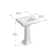 Memoirs® 26.375" Tall Rectangular Pedestal Bathroom Sink with Overflow