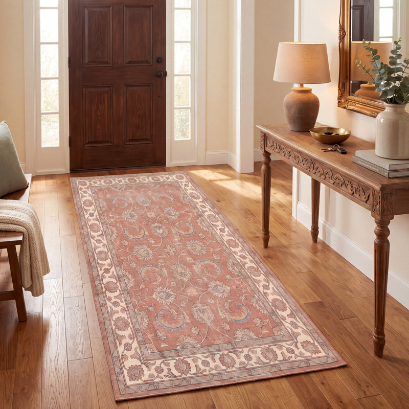Tapis traditionnel en laiton surteint uni orange, ivoire, or, vert et gris, lavable à la machine, antidérapant, à poils courts, pour l'intérieur et l'extérieur, adapté aux animaux domestiques, idéal pour le salon, la chambre, la salle à manger, l'entrée, le couloir ou le bureau.