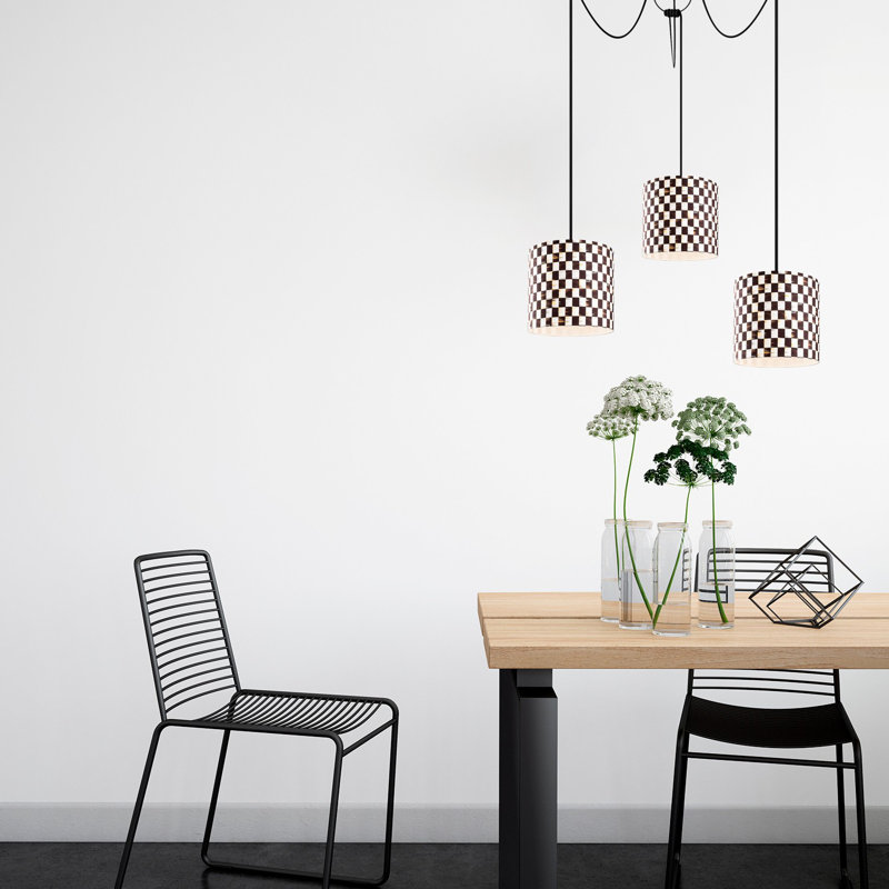 Luminaire suspendu tambour à 3 lumières Shayaan