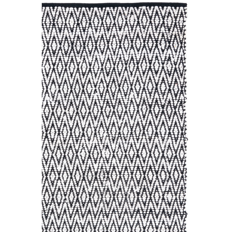 Tapis géométrique tissé à la main Montauk, Carré 6 pi
