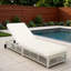 Chaise longue d'extérieur avec dossier à 5 positions, structure en rotin renforcé, repose-pieds réglables et roues mobiles-1672873236