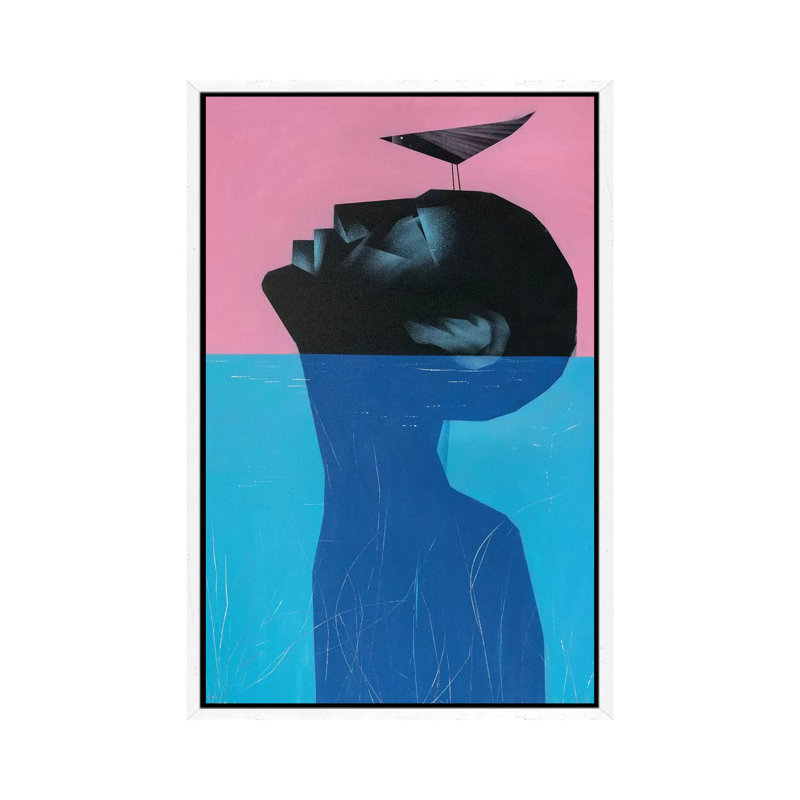 Drowning Voluntary II by VCalvento - Painting on Canvas, 66.04 cm H x 45.72 cm W, White Framed Canvas