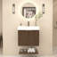 Ensemble de meuble-lavabo mural 24 pouces avec portes et tiroir intérieur Moreno Stella-589570463
