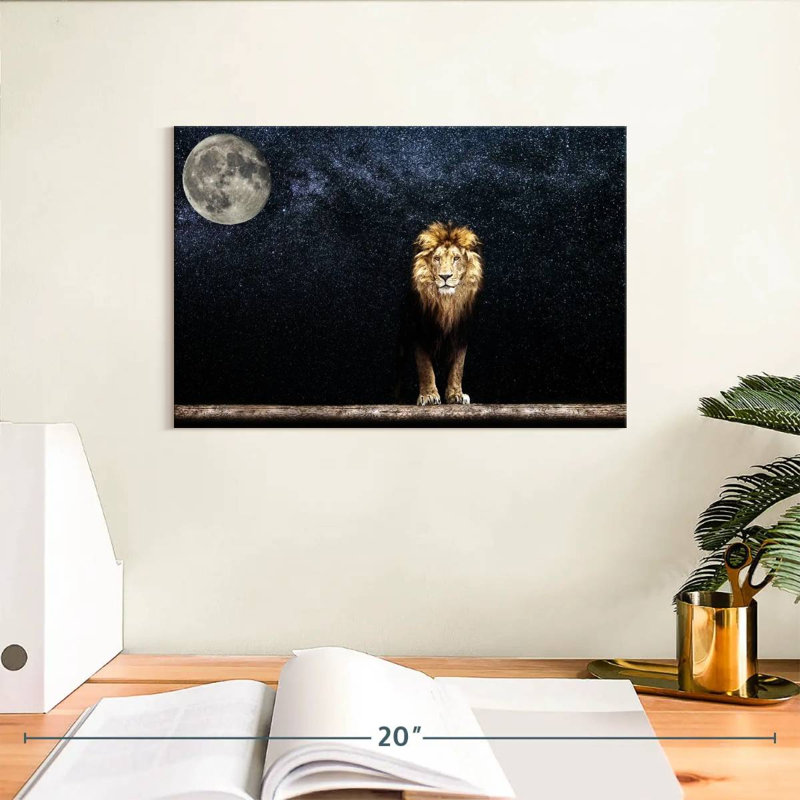 Brampt Moonlight Lion, 8" H x 12" W