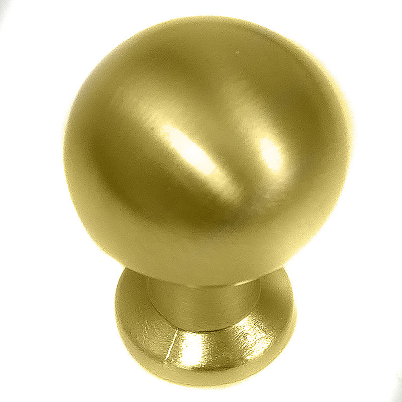 Poignée ronde de 7/8 po de diamètre, Laiton brossé mat
