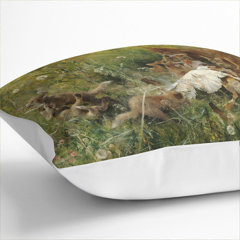 Square Cushion, 40cm H x 40cm W x 15cm D, White