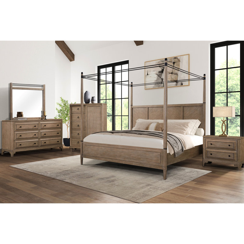 Table de chevet Sand Finish 2 Clear Point Grand avec doublure, charge et fonctionnalité