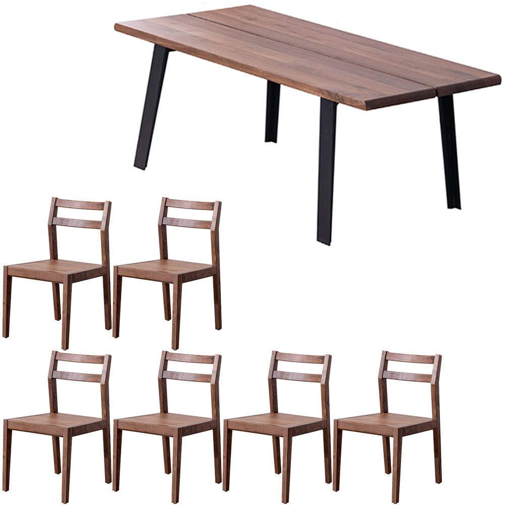 Waagy Nordic style modern solid wood dining table set - Wayfair Canada