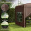 3 X 3m Pop Up Gazebo, Weather Resistant Party Marquee Tent With Zipped Windows & Removable Sidewalls, Powder Coated Steel Frame, Portable Carry Bag, Coffee