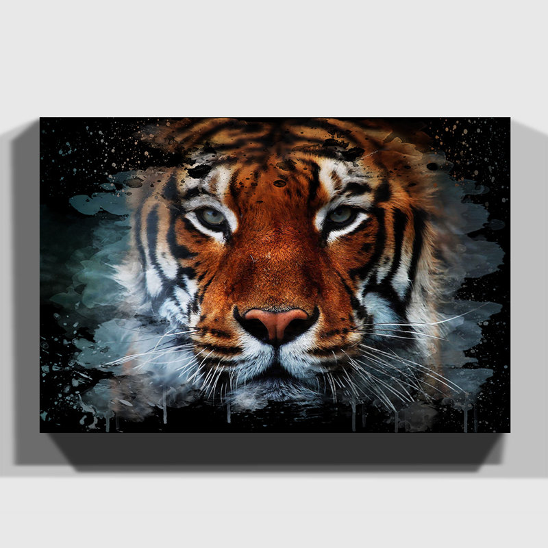 Tiger 8 - Wrapped Canvas, 35cm H x 50cm W