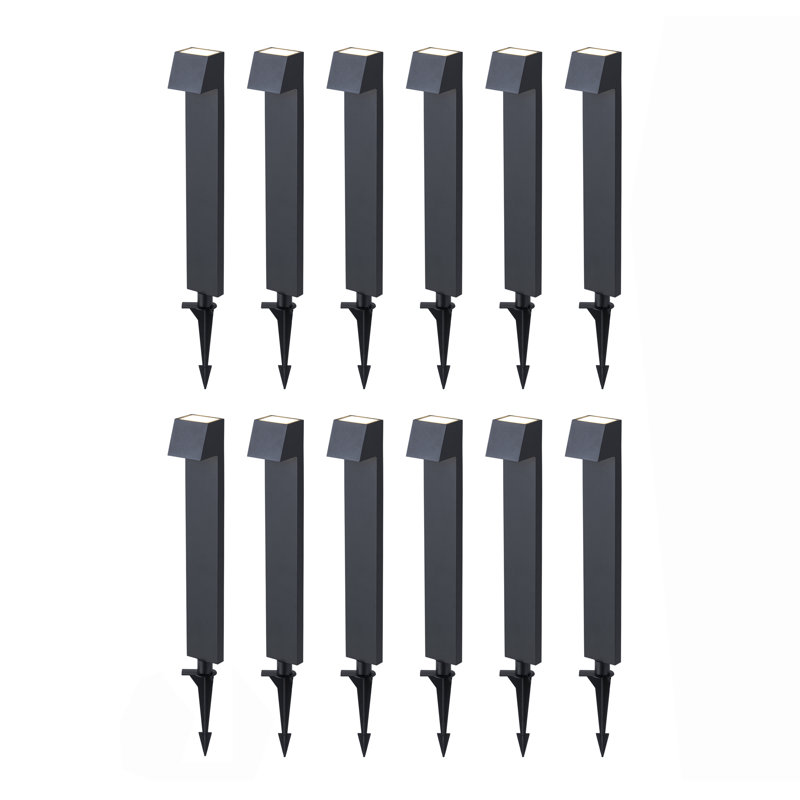 Low Voltage LED Path Lights, Modern Black Aluminum Landscape Lighting