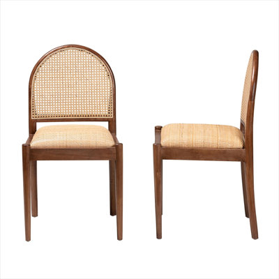 Modern Acacia Wood Dining Chair Set