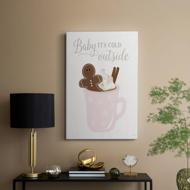 Gingerbread Hot Cocoa I -Gallery Wraraped Cavas, H 18 po x l 12 po