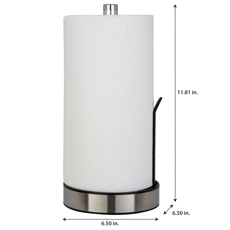 Freestanding Paper Towel Holder Ebern Designs Color: Silver