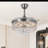 42" Crystal Ceiling Fans With Retractable Blades