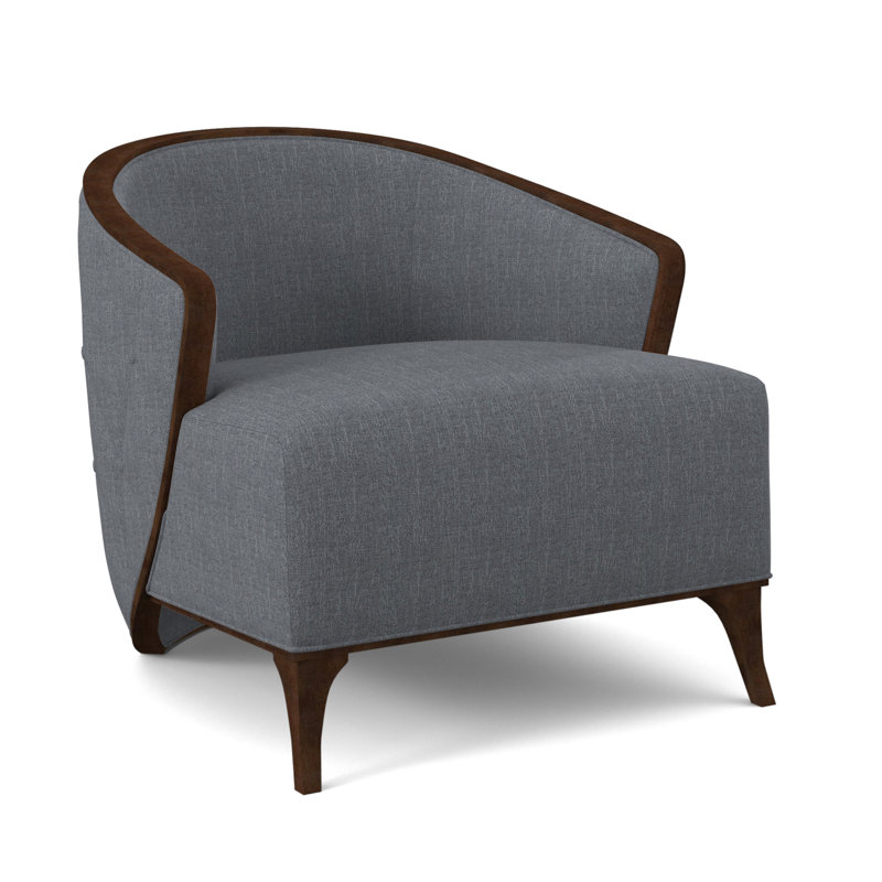 Fauteuil demi-tonneau l 30 po Peregrine, Noyer noir, Port Elise