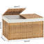 Panier en rotin, couvercle et doublures amovibles