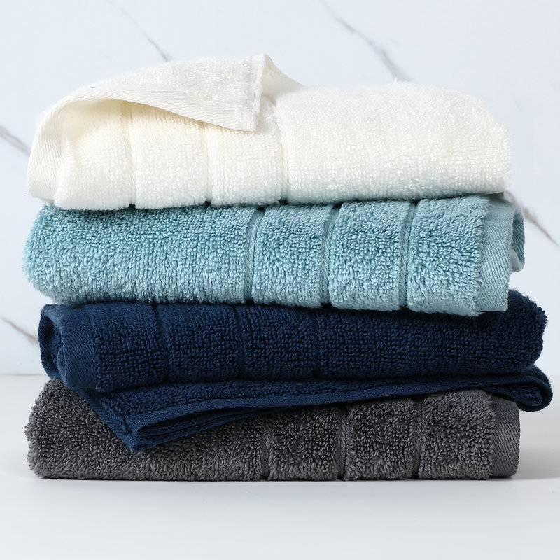 6 Piece 100% Cotton Towel Set, Light Grey