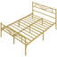 88.5cm Height Metal Bed Frame with Cloud-inspired Design Headboard-1712647854-1711806092