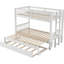 Lit superposé simple au-dessus d'un lit gigogne avec gigogne en blanc, peu encombrant, garde-corps, lit gigogne fourni avec guide d'assemblage, couleur blanche, caractéristiques, placement à votre goût-1020218188