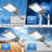 6000W Solar Street Light Outdoor With Motion Sensor & Remote - 550000LM 7000K Super Bright IP67 Waterproof Security Flood Light For Parking Lots, Driveways, Yards