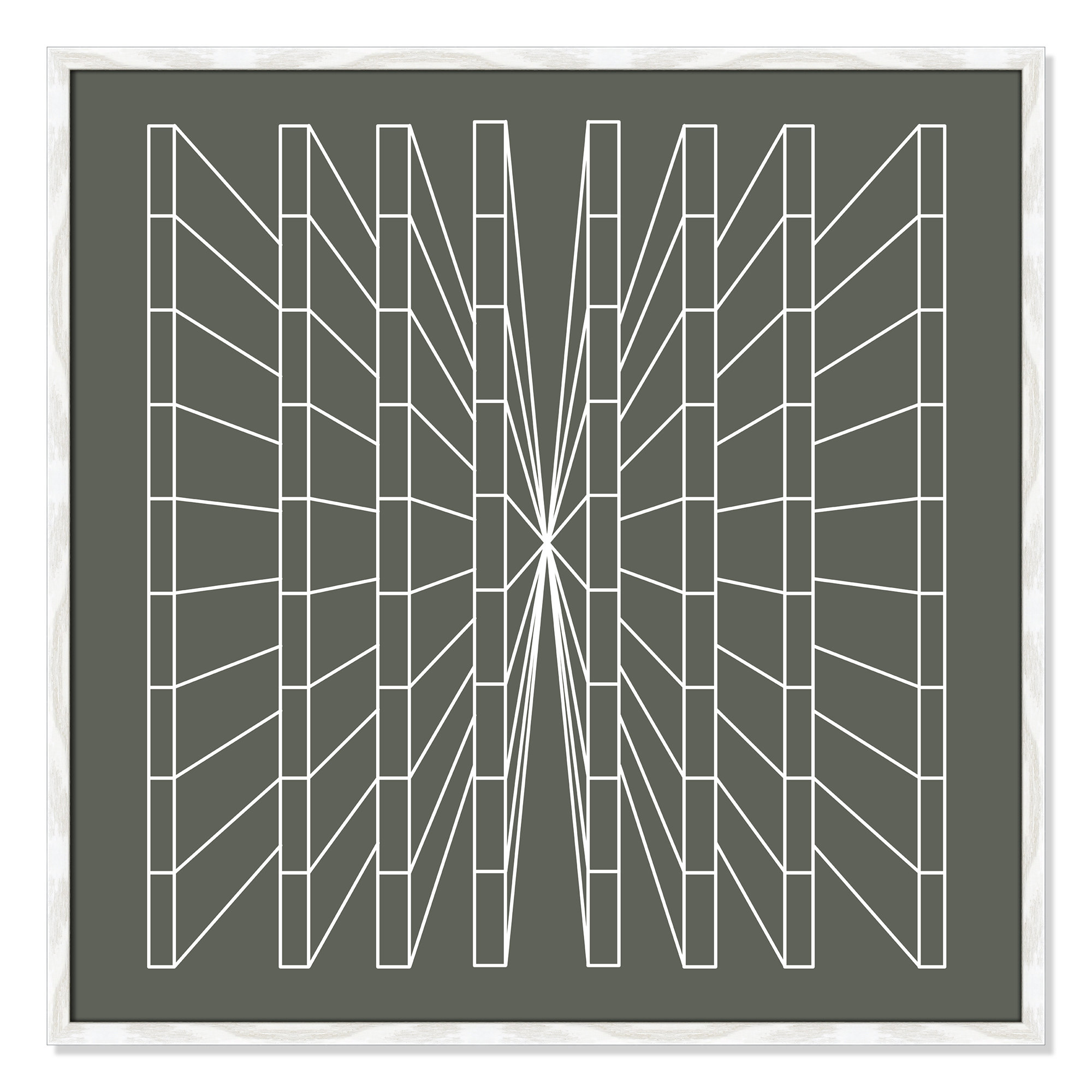 Olive Perspective by Sandi Hauanio, 32" H x 32" W x 0.75" D, White Wood Grain