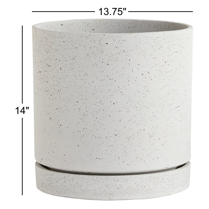 Handmade Pot Planter, 14" H x 13.75" W x 13.75" D