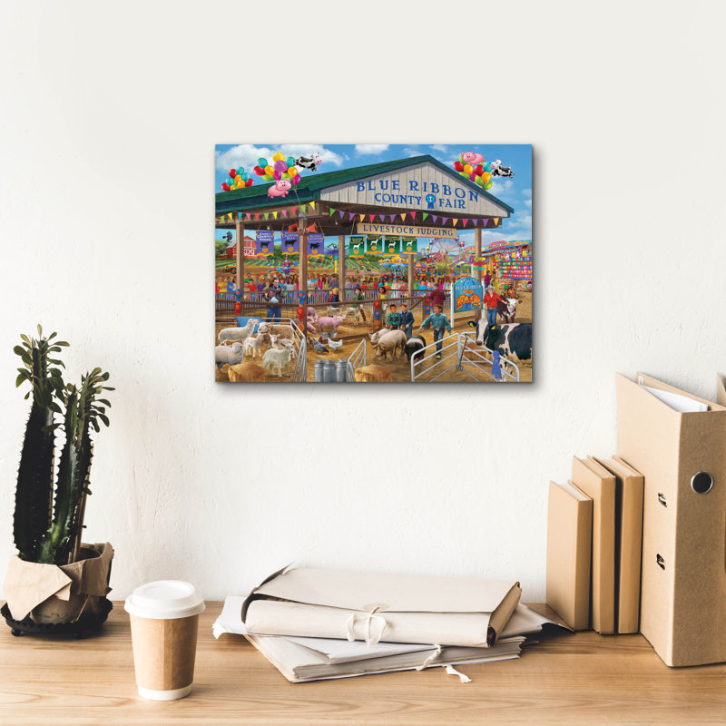 "The County Fair" par Bigelow Illustration, H 12 po x l 16 po x P 0,75 po
