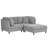 3-Piece Corduroy Modular Sectional with Ottoman -1781209361