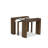 14 Pieces Extendable Dining Set Includes a Rectangle Xtenczar Table, 1 Coffee Table and 12 Light Beige Polyester Dining Chairs, Antique Walnut