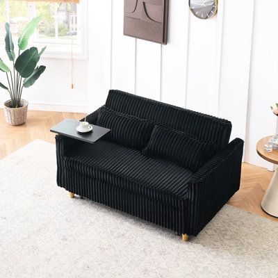 Black Corduroy With Portable Tabletop And Charging Facility Movable Puzzle Table Port For Lovers