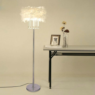 59'' Chrome LED Novelty Floor Lamp with USB