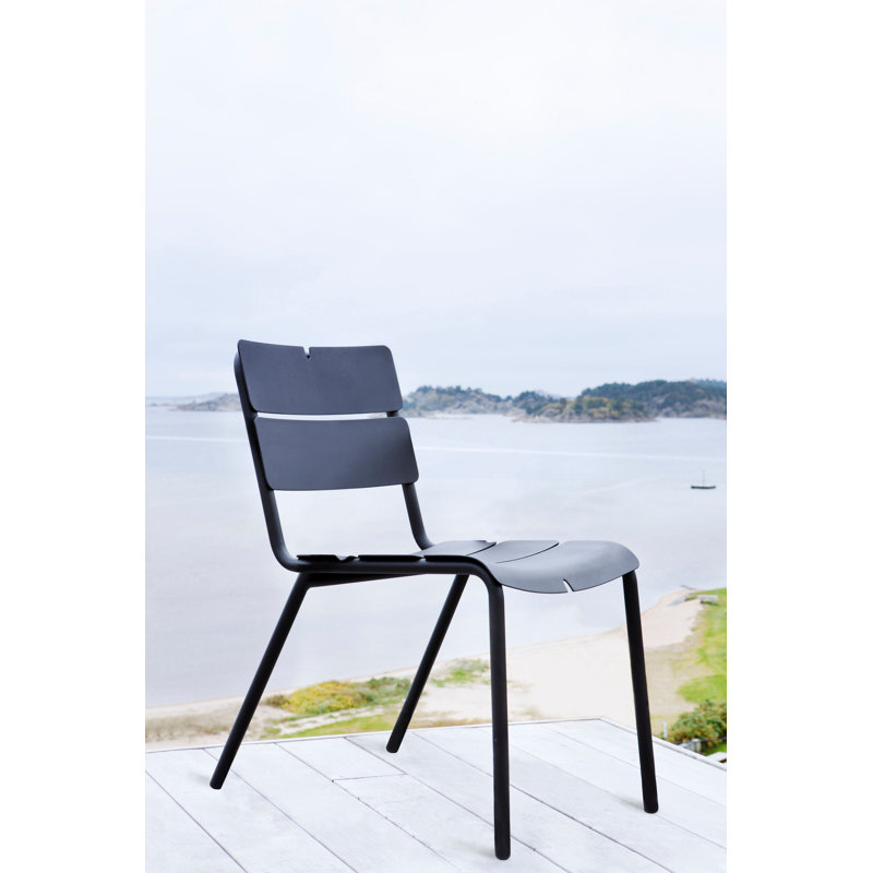 Corail Outdoor Dining Side Chair, Anthracite