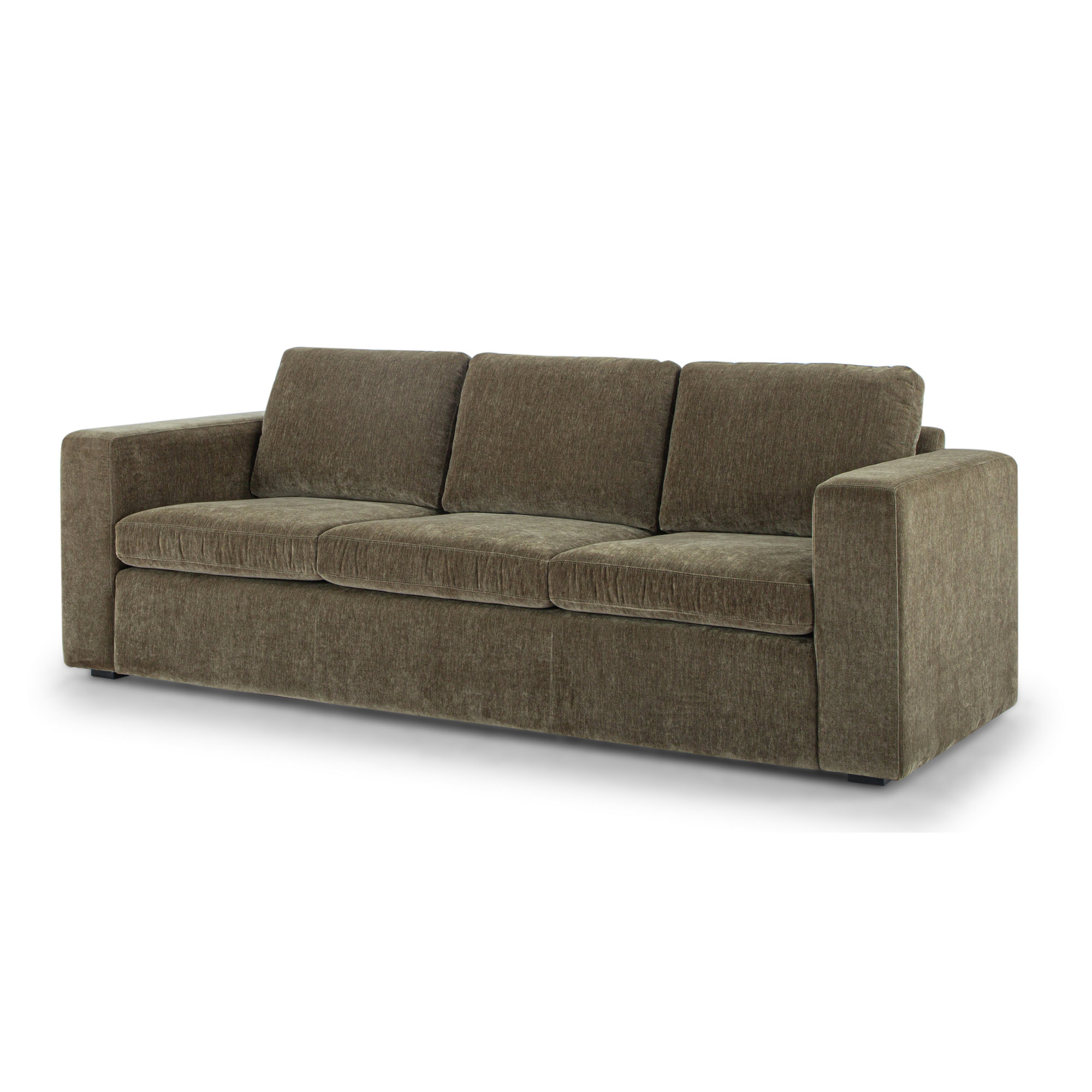Benedict 91'' Upholstered Sofa, Olive Green Performance Chenille