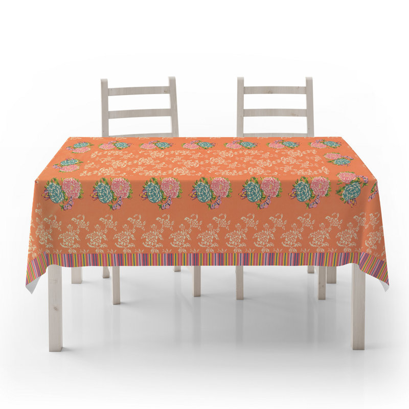 Durable Tablecloth, 50% Cotton / 50% Polyester, 55.1 x 118.1 inches | Machine Washable at 86°F, Tumble Dryer Safe, Ironable | Perfect for Dining Room, Parties & Everyday Use, Elegant Design & Easy Care
