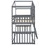 Lit superposé simple au-dessus de simple avec échelle, lit en bois gris (OLD SKU: LT000184AAE)-885267751