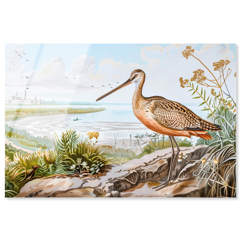 «River Bank Bird», reproduction d'art sur toile par Art Remedy, H 20 po x l 30 po
