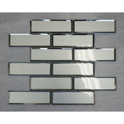 2" x 6" Glass Brick Joint Mosaic Tile