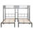 Triple Twin Metal Bunk Bed with Vent Guardrails, Noise-Free Wood Slats, Converts to 3 Beds, No Box Spring
