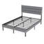 Base de lit tapissier grand format avec tête de lit, aucun sommier requis, rangement sous le lit 14 po-608950045-608950040