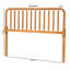 Tête de lit à bobine Baxton Studio Finley - panneau de bois artisanal avec broche décorative pour chambre à coucher de style chalet, double, brun chêne-129907989