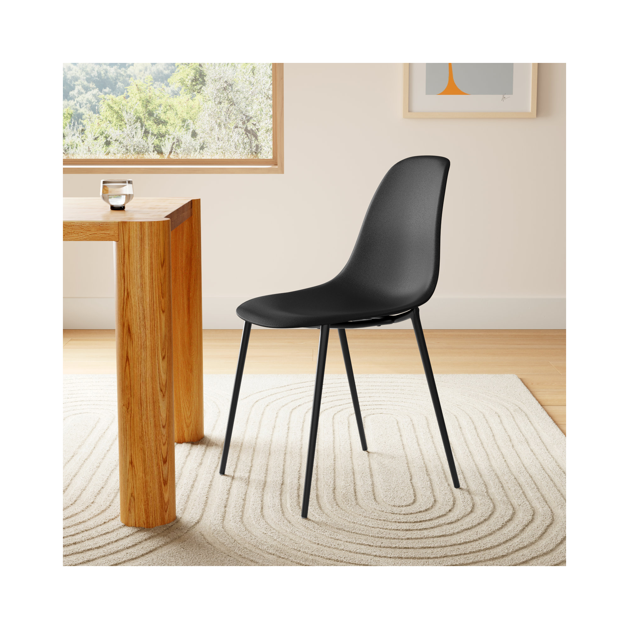 Isla Indoor/Outdoor Dining Chair, Black