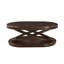 Table basse ovale en bois avec rangement ouvert-1040276081