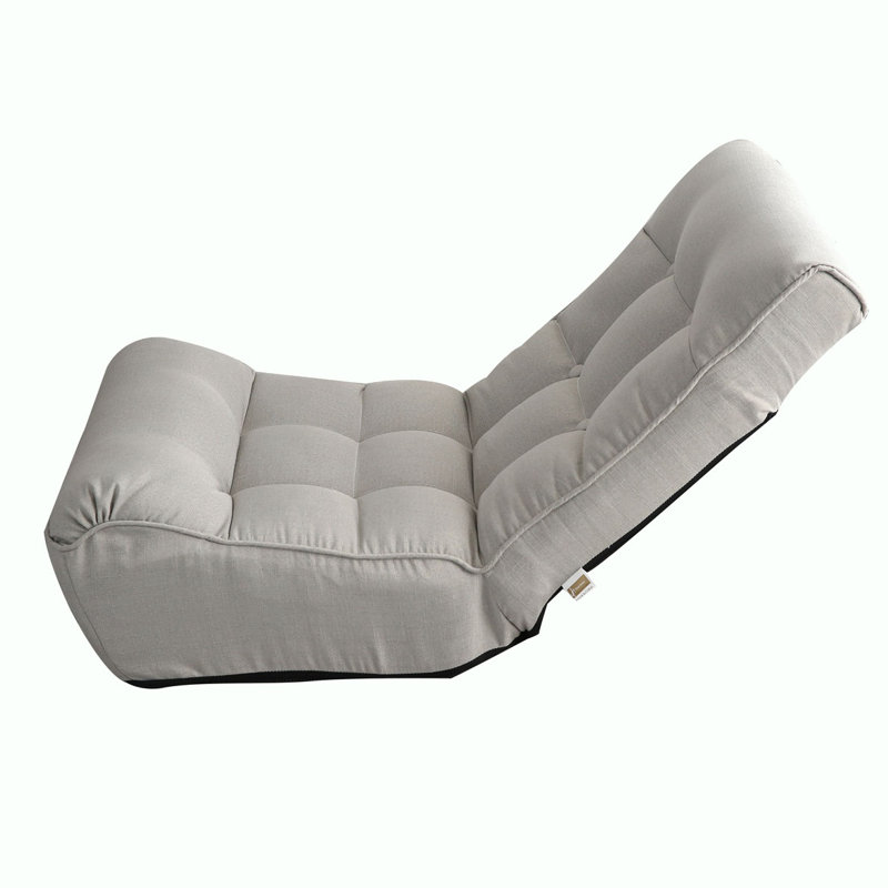 Adjustable Armless Chair, Gray Linen
