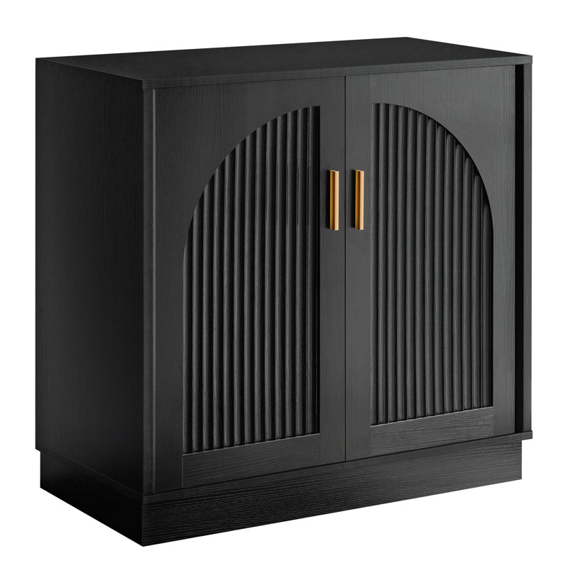 Buffet 31,5 po Modern, L 31,5 po x l 15,7 po x H 31,6 po, Noir